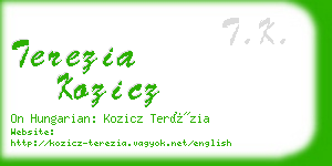 terezia kozicz business card